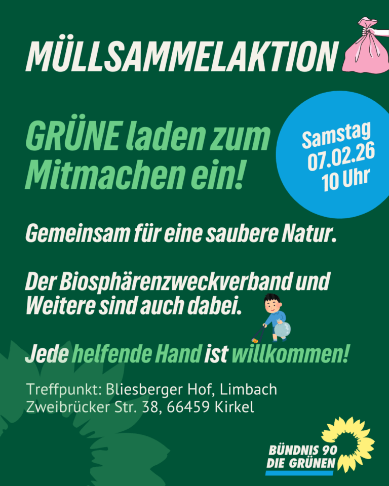 Müllsammelaktion: Grüne Kirkel und Grüne Homburg laden zum Mitmachen ein!