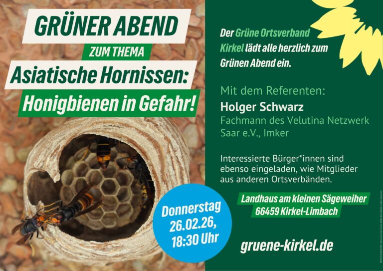 GRÜNER ABEND OV KIRKEL – Asiatische Hornissen: Honigbienen in Gefahr!